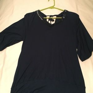 Dark blue beaded shirt